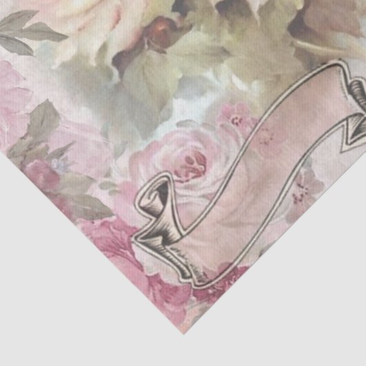 Shabby Chic Rozen Collage Pattern Tissuepapier (Detail)