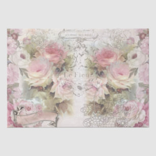 Shabby Chic Rozen Collage Pattern Tissuepapier