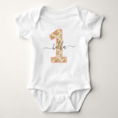 Shabby Chic-Rozen & Custom Name 1st Birthday Party Romper (Voorkant)