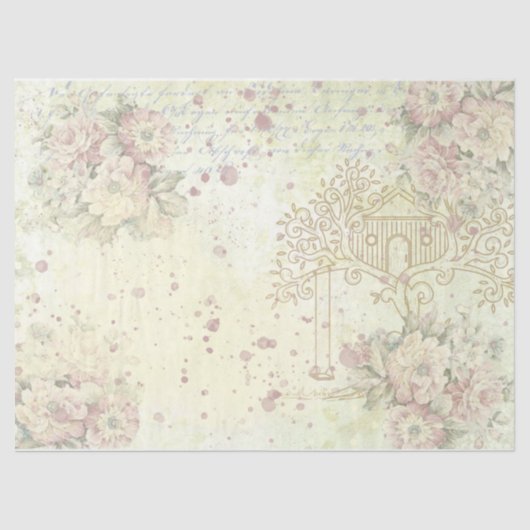 Shabby Chic Rozen Design 3 Tissuepapier (Voorkant)