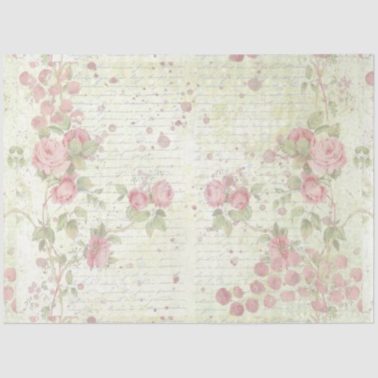 Shabby Chic Rozen Design 5 Tissuepapier (Voorkant)