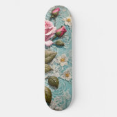 Shabby Chic Rozen en Kant Persoonlijk Skateboard (Voorkant)