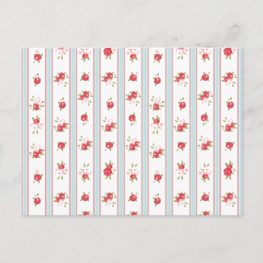 Shabby Chic Rozen Floral  Briefkaart (Voorkant)