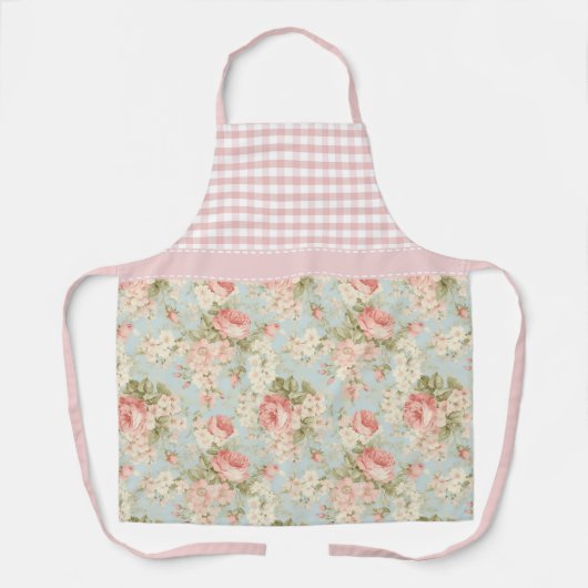 Shabby Chic  Rozen Floral Gingham Schort (Voorkant)