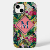 shabby chic rozen geel diamantpatroon Case-Mate iPhone case (Achterkant)