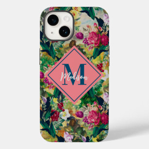  shabby chic rozen geel diamantpatroon Case-Mate iPhone 14 hoesje