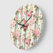 Shabby Chic  Rozen Grote Klok (Hoek)