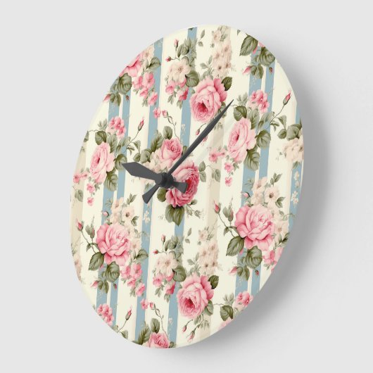 Shabby Chic  Rozen Grote Klok (Hoek)