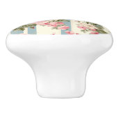 Shabby Chic  Rozen Keramische Knop (Zijkant)