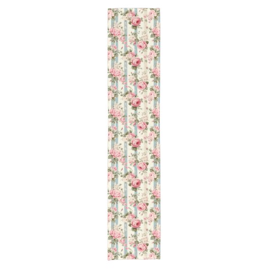 Shabby Chic  Rozen Korte Tafelloper (Voorkant)