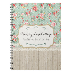 Shabby Chic Rozen, Lace & Burlap  Boutique Notitieboek