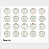 Shabby Chic Rozen, Lace & Burlap  Boutique Ronde Sticker (Vel)