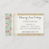 Shabby Chic Rozen, Lace & Burlap  Boutique Visitekaartje (Achterkant)