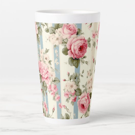 Shabby Chic  Rozen Latte Mok (Voorkant)