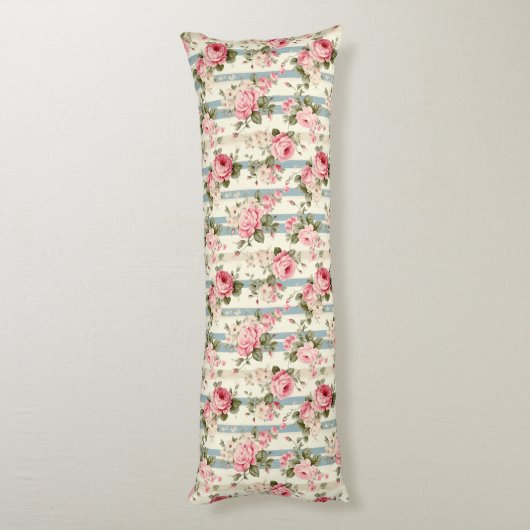 Shabby Chic  Rozen Lichaamskussen (Achterkant (Verticaal))