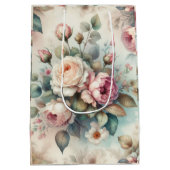 Shabby Chic-Rozen Medium Cadeauzakje (Achterkant)