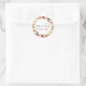 Shabby Chic  Rozen & Modern Gold Stripes Ronde Sticker (Tas)