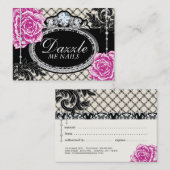 Shabby Chic Rozen Nail Salon Cadeaubonnen Kortingskaartje (Voorkant / Achterkant)