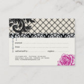 Shabby Chic Rozen Nail Salon Cadeaubonnen Kortingskaartje (Achterkant)