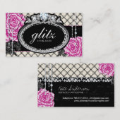 Shabby Chic Rozen Nail Salon Visitekaartjes (Voorkant / Achterkant)