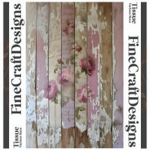 Shabby Chic  Rozen Op Hout A2R Decoupage