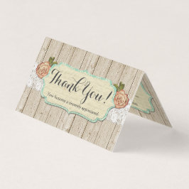 Shabby Chic-Rozen op Rustic Wood & Lace Hartelijk  Kaart