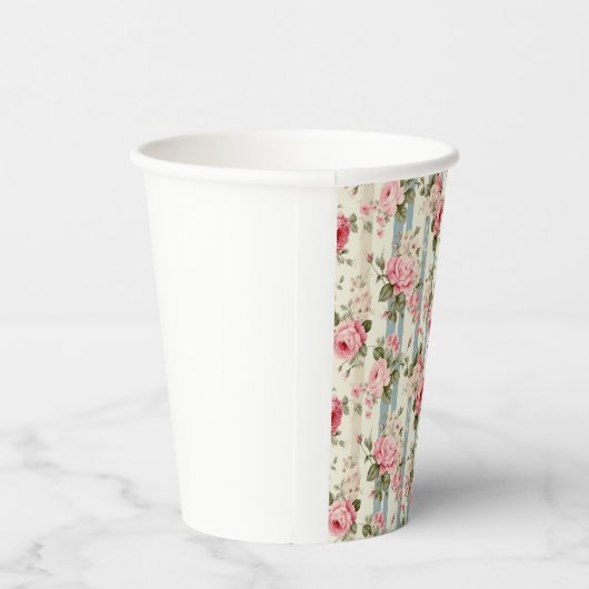 Shabby Chic  Rozen Papieren Bekers (Rechts)