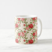  Shabby Chic Rozen Patroon Koffiemok (Voorkant rechts)
