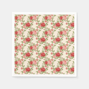 Shabby Chic Rozen Patroon Servet