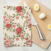  Shabby Chic Rozen Patroon Theedoek (Quarter Fold)