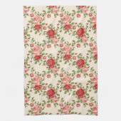 Shabby Chic Rozen Patroon Theedoek (Verticaal)