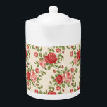 Shabby Chic Rozen Patroon Theepot<br><div class="desc">roze roze roze roze roze roodroos herhalingspatroon.</div>