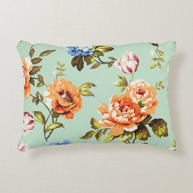 Shabby Chic  Rozen Pattern Accent Kussen (Voorkant)