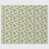 Shabby Chic Rozen Pattern Cadeaupapier (Vlak)