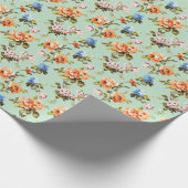 Shabby Chic Rozen Pattern Cadeaupapier (Hoek)
