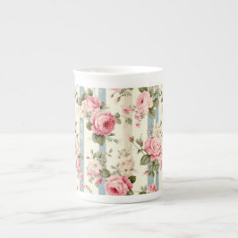 Shabby Chic  Rozen Porselein Kop