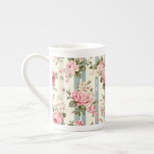 Shabby Chic Rozen Porselein Kop