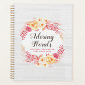 Shabby Chic Rozen & Rustic Wood Blush Pink Floral Planner (Voorkant)