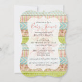 Shabby Chic Rozen Rustic Wood Floral Baby shower Kaart (Voorkant)