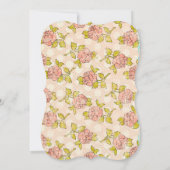 Shabby Chic Rozen Rustic Wood Floral Baby shower Kaart (Achterkant)