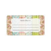 Shabby Chic Rozen Rustic Wood Large Write-on Label (Voorkant)