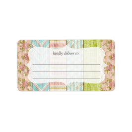 Shabby Chic Rozen Rustic Wood Large Write-on Label