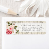 Shabby Chic Rozen Rustic Wood Return Label (Insitu)