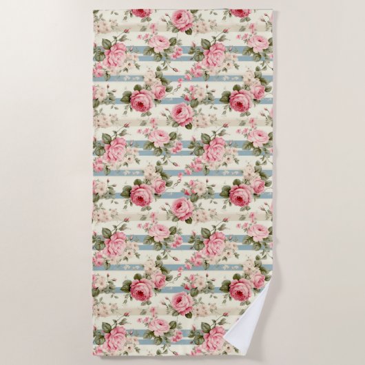 Shabby Chic  Rozen Strandlaken (Voorkant)