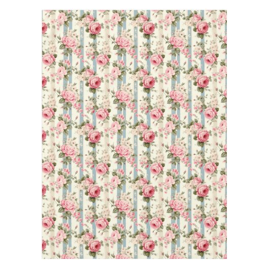 Shabby Chic Rozen Tafelkleed (Voorkant)
