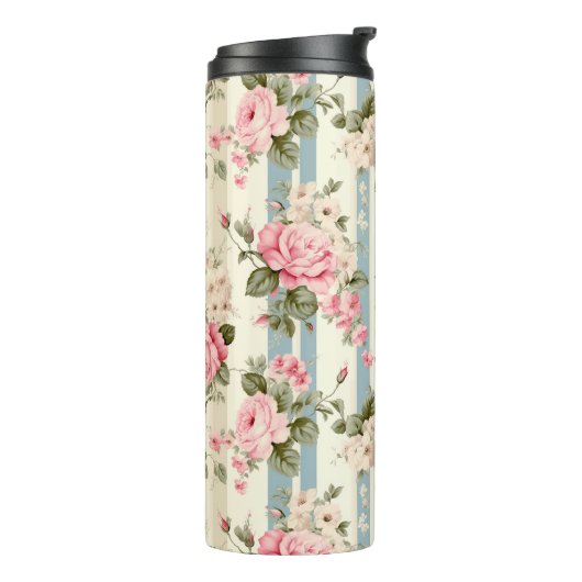Shabby Chic  Rozen Thermosbeker (Gedraaid links)