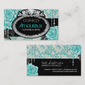 Shabby Chic  Rozen Visitekaartjes (Voorkant / Achterkant)