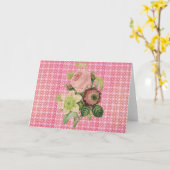 Shabby Chic Rozen Wenskaart Kaart (Gele Bloem)