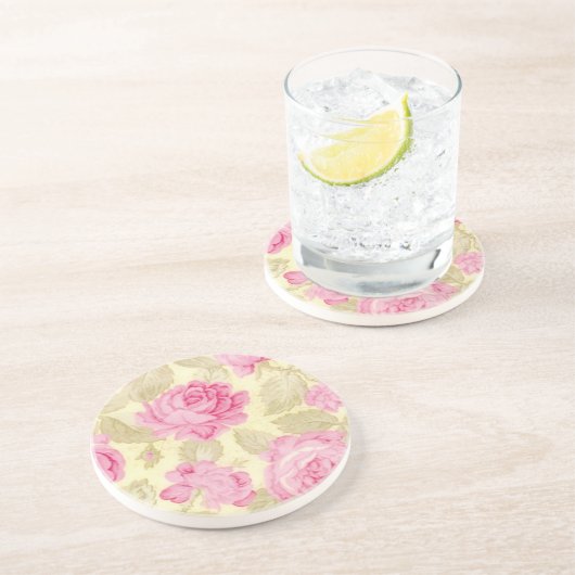 Shabby Chic Rozen Zandsteen Onderzetters (Zijkant)