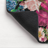 shabby chic rozen zwart roze motief muismat (Hoek)